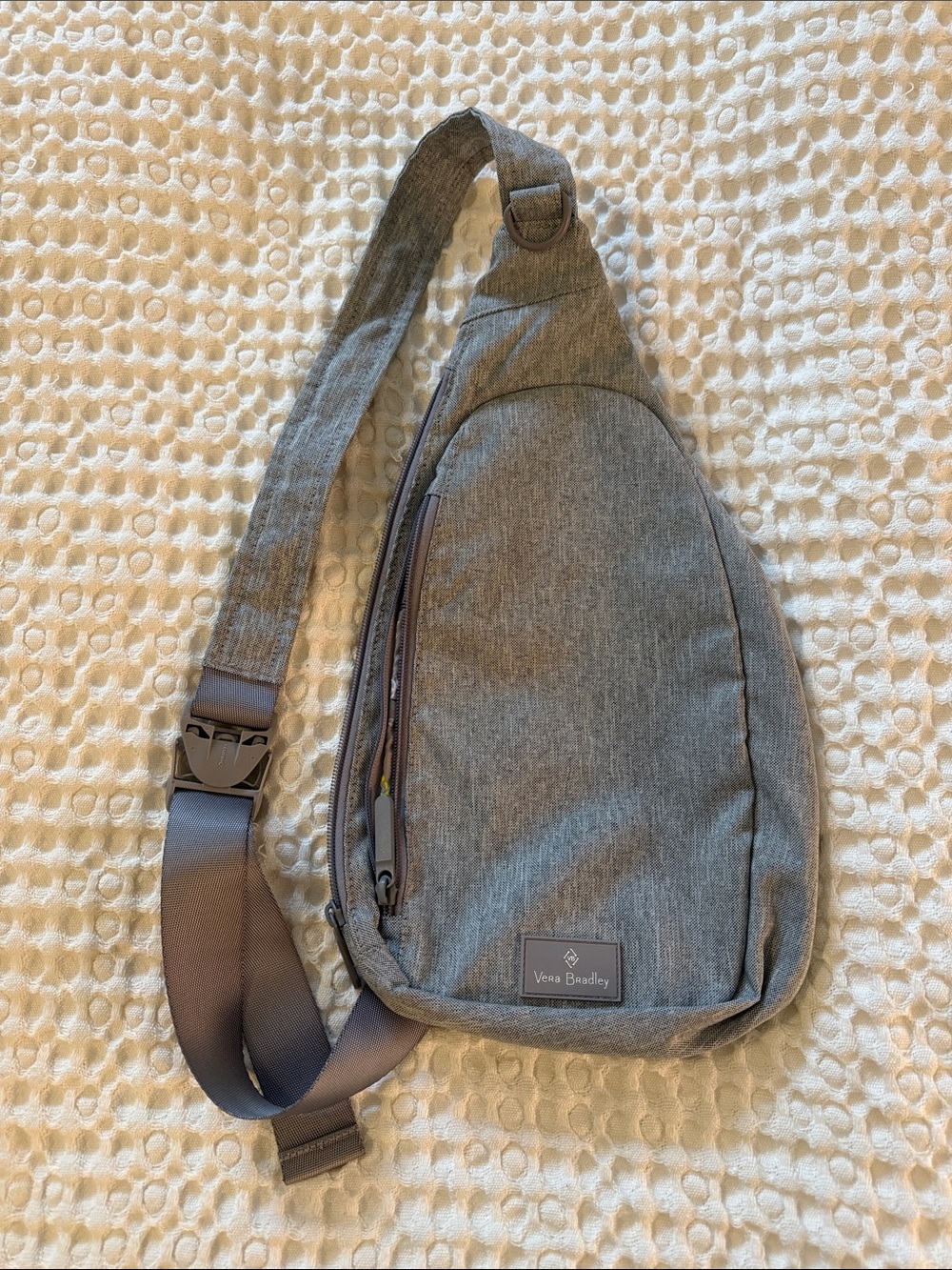 Vera Bradley Heathered Gray Sling Backpack Belt Bag
